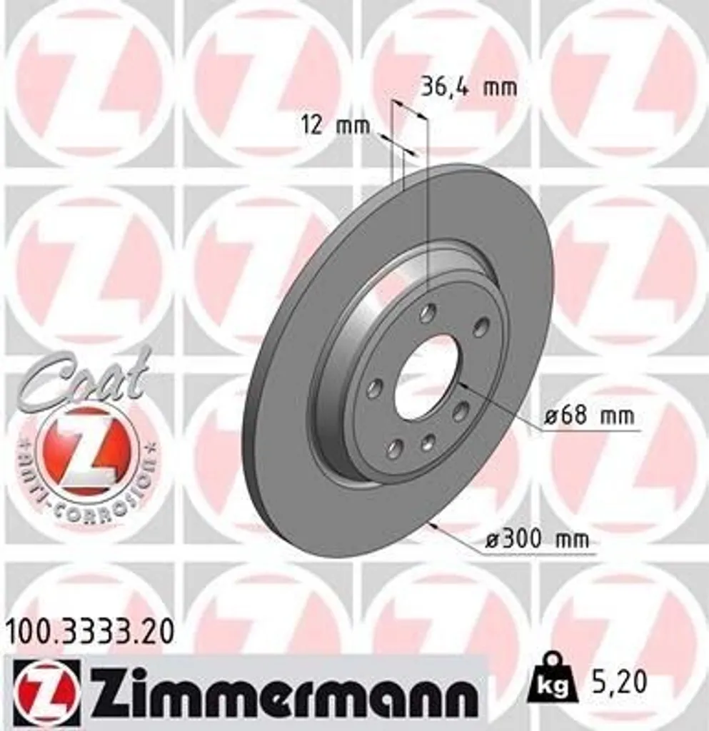 Disque de frein avant pour Audi A6 et A7 Sportback - Zimmermann