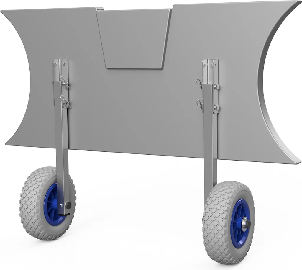 Roues de halage pour bateau pneumatique SUPROD ET200 pliables en inox