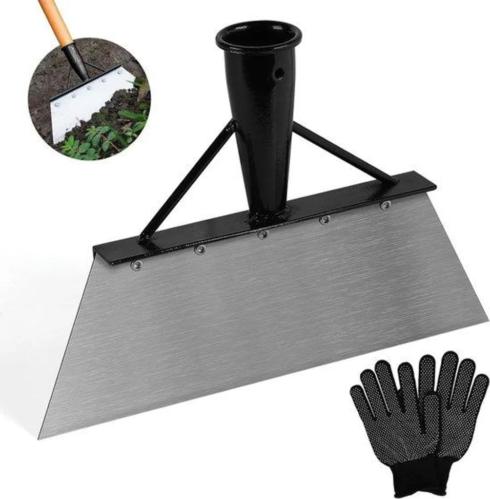 Déboucher un tuyau d'arrosage enterré : pelle plate 26 cm et gants