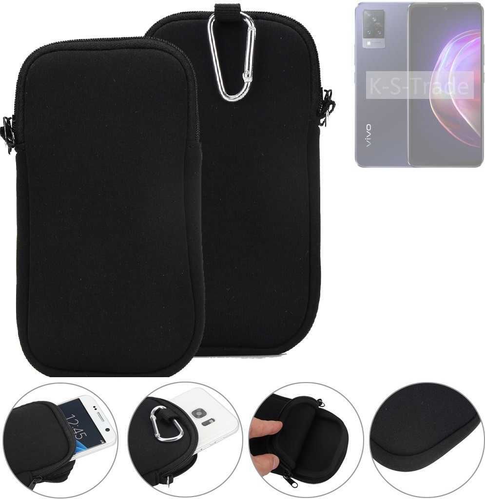 K-S-Trade Neopren-Hülle Handyhülle kompatibel mit Vivo V21 5G Schutzhülle Neoprenhülle Sleeve Schutz-Hülle Gürtel Tasche Case Holster
