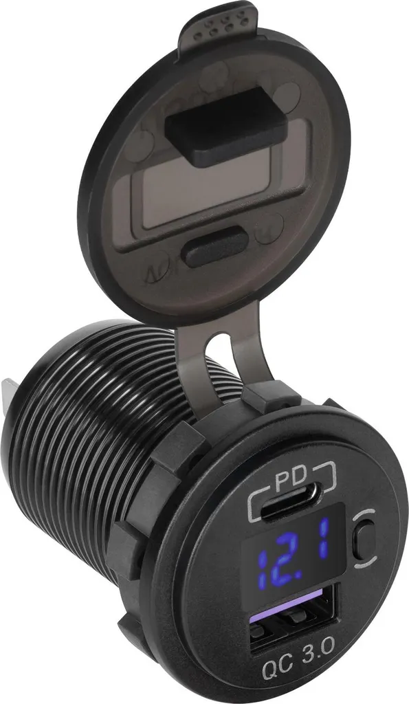 Adattatore Accendisigari 48W Ricarica Rapida PD e QC3.0 per Viaggi in Auto
