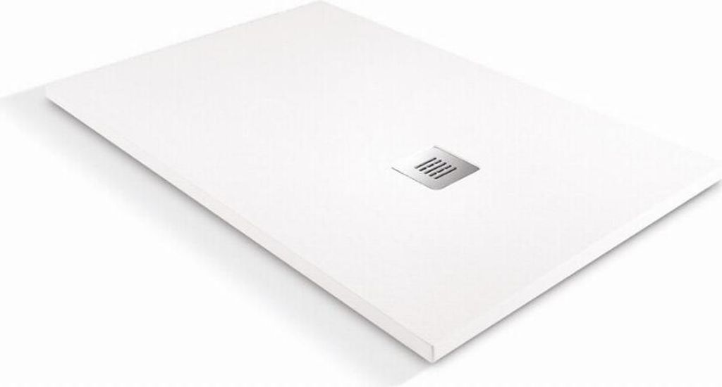 O'Design Solidstone Duschwanne für begehbare Dusche - 90 x 90 - Weiß - Alicante
