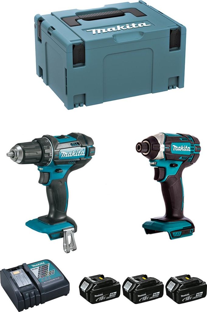MAKITA Kit DLX2127MJ1 (DDF482 + DTD152 + 3 x 4,0 Ah + DC18RC + MAKPAC 3)