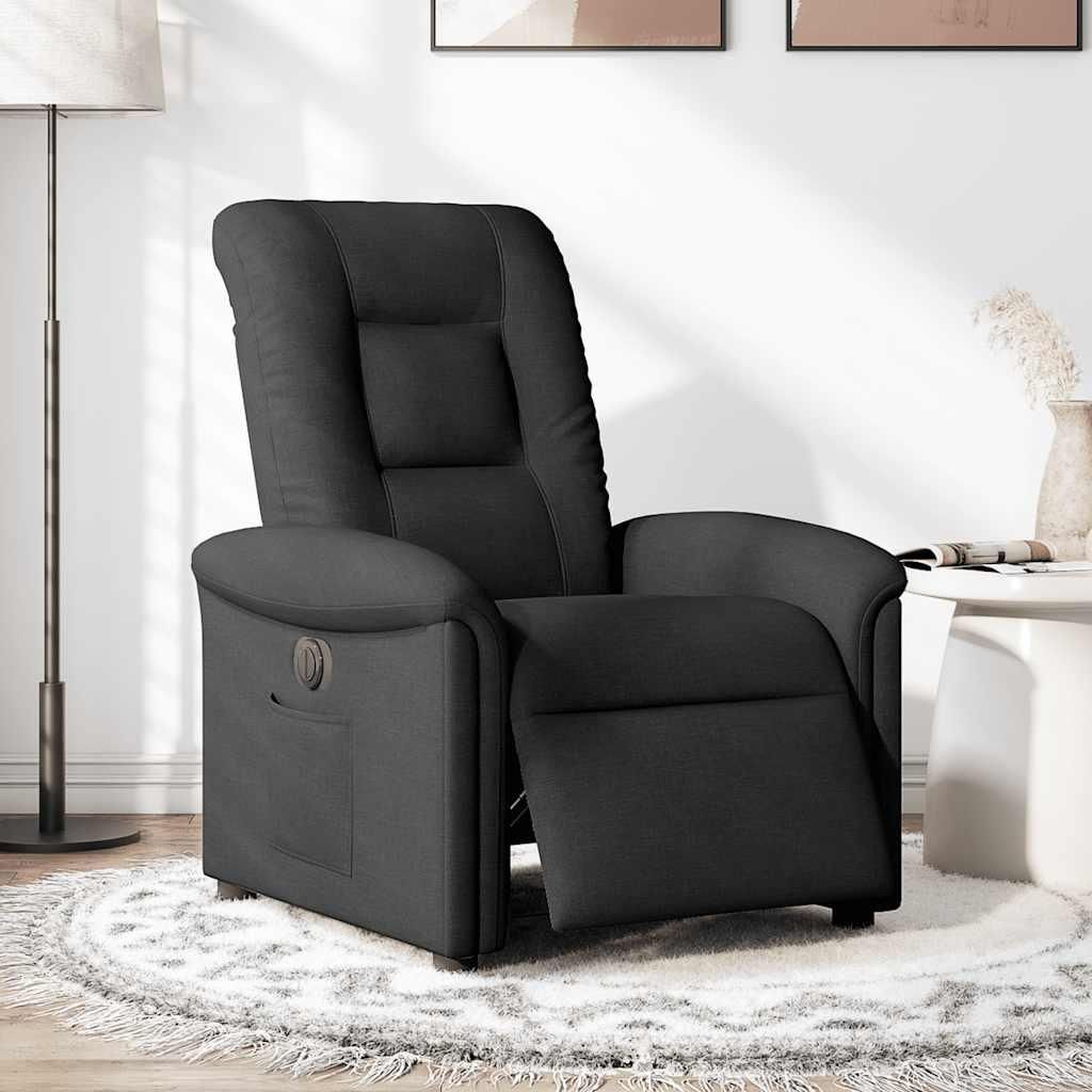 vidaXL Relaxsessel Elektrisch Schwarz Stoff Produktbild 
