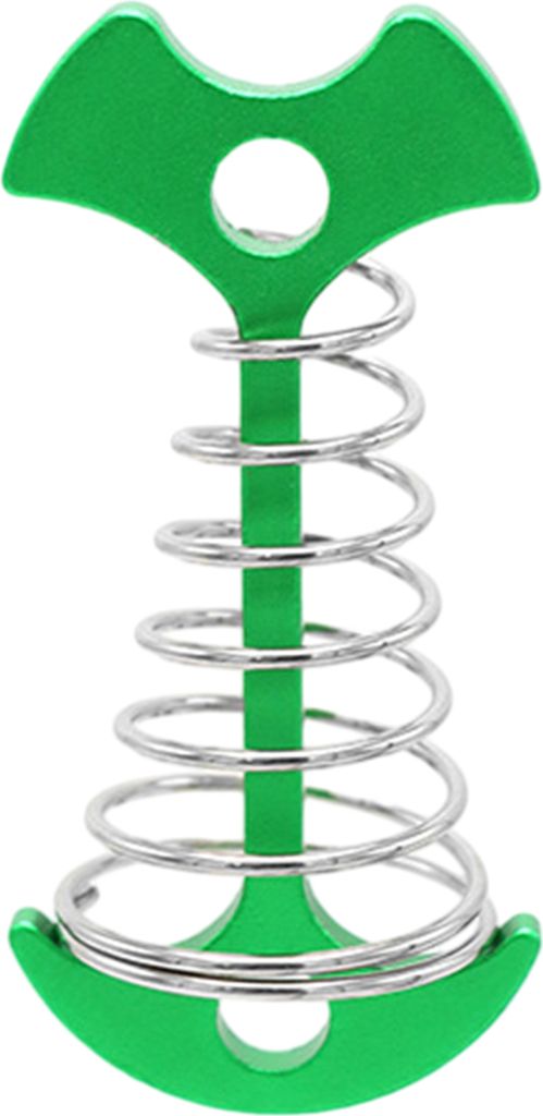 Outdoor Camping Nagel Teleskop Frühling Fisch Knochen Nagel Aluminium Legierung Zelt Nagel Wandern Boden Pin Reise Zelt Ausrüstung Zubehör-grün