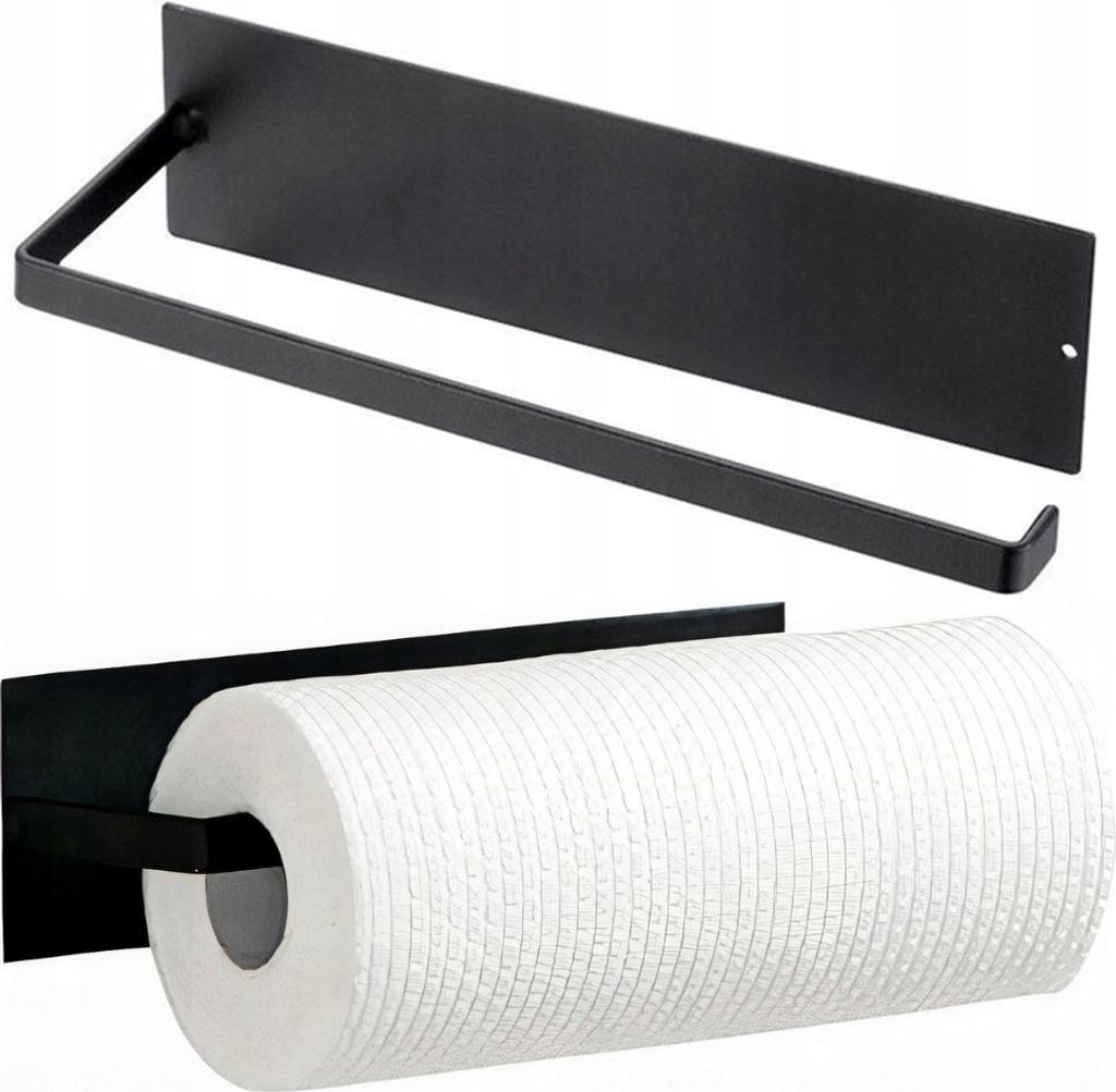 Papierhandtuchhalter Ohne Bohren Küche Schwarz Matt Loft Produktbild 