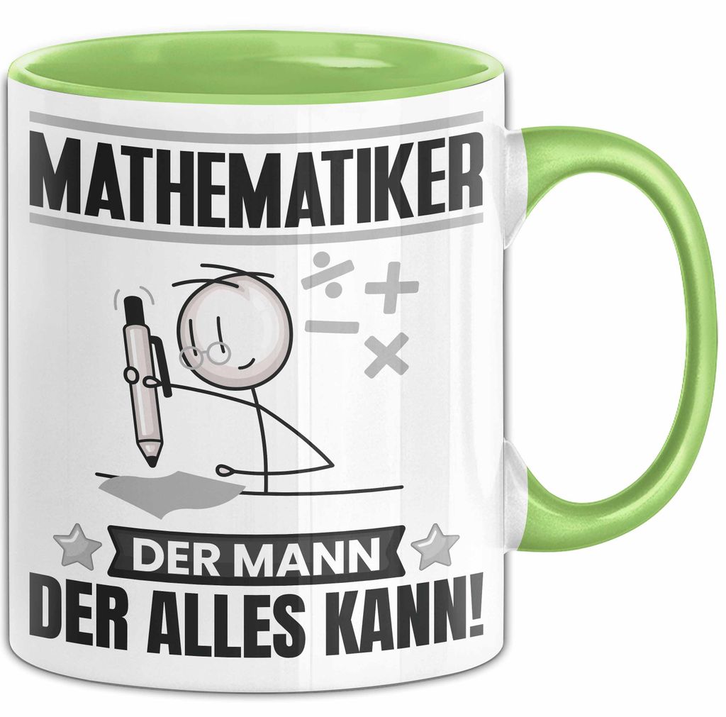 Mathematiker Tasse Geschenk für Mathematiker Der Mann Der Alles Kann Geschenkidee zum Geburtstag (Grün)
