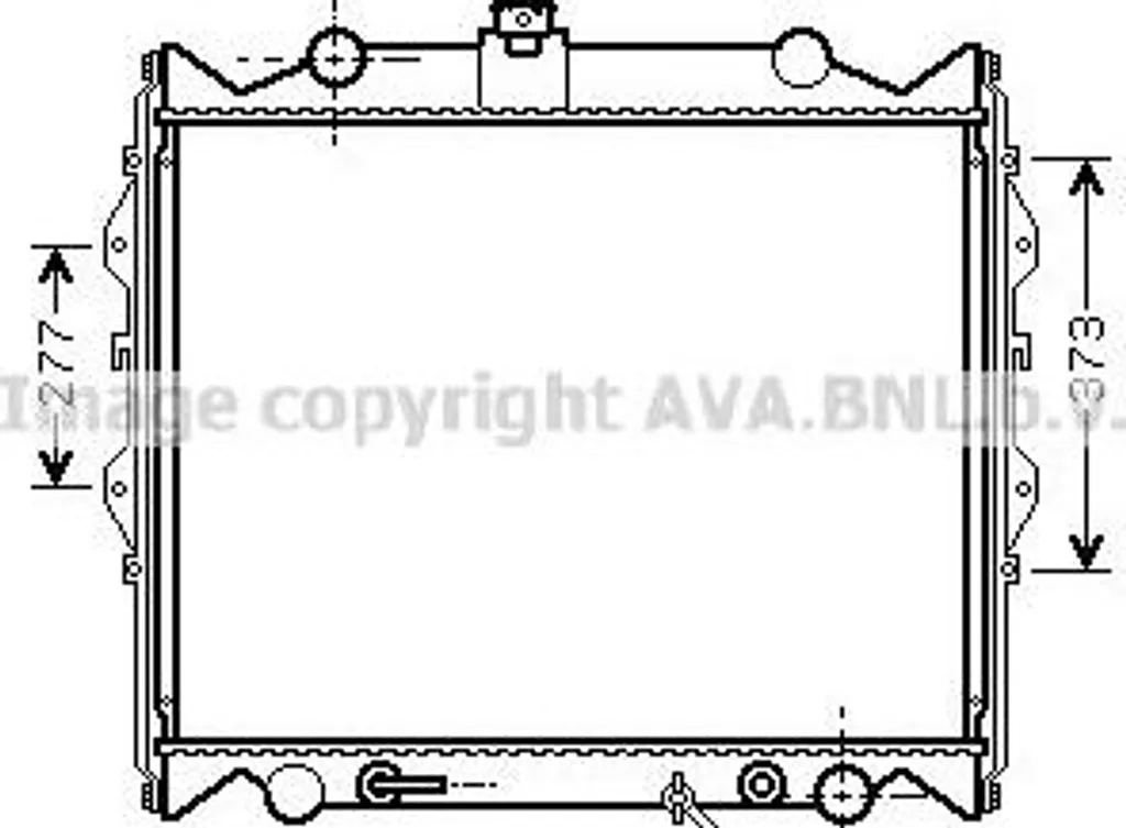 Radiateur de refroidissement moteur Land Cruiser 1640067140 par AVA TO2249