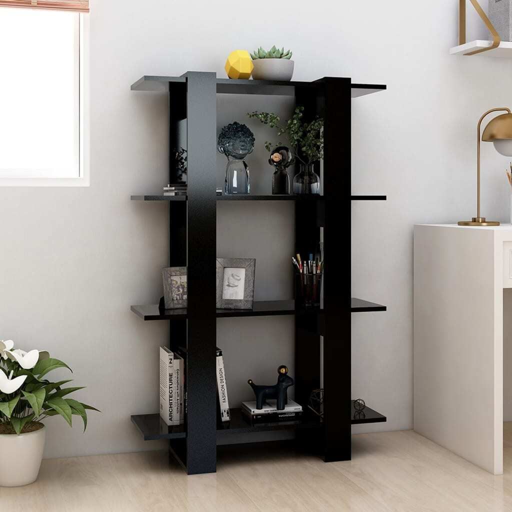 VIDAXL - Libreria / divisorio Bianco Lucido 100x30x123,5 Cm