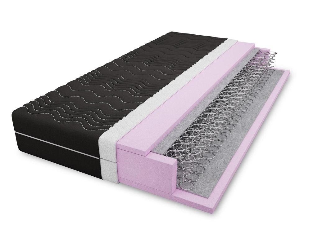 4ALL HOME Bonellfederkernmatratze M15 H3 – 18 cm hoch – T28-Schaum – Aloe Vera Bezug abnehmbar & waschbar – beidseitig nutzbar – atmungsa...