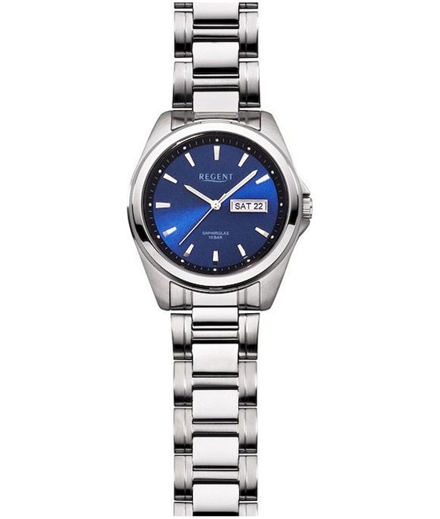 Regent Armbanduhr silber F-526 Herren Analog-Quarzuhr URF526