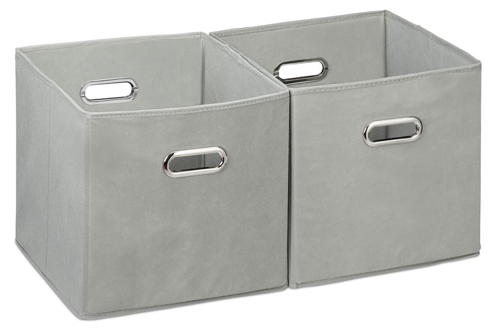 6 opbergboxen, plankmand zonder deksel, inklapbare doos met Productafbeelding 