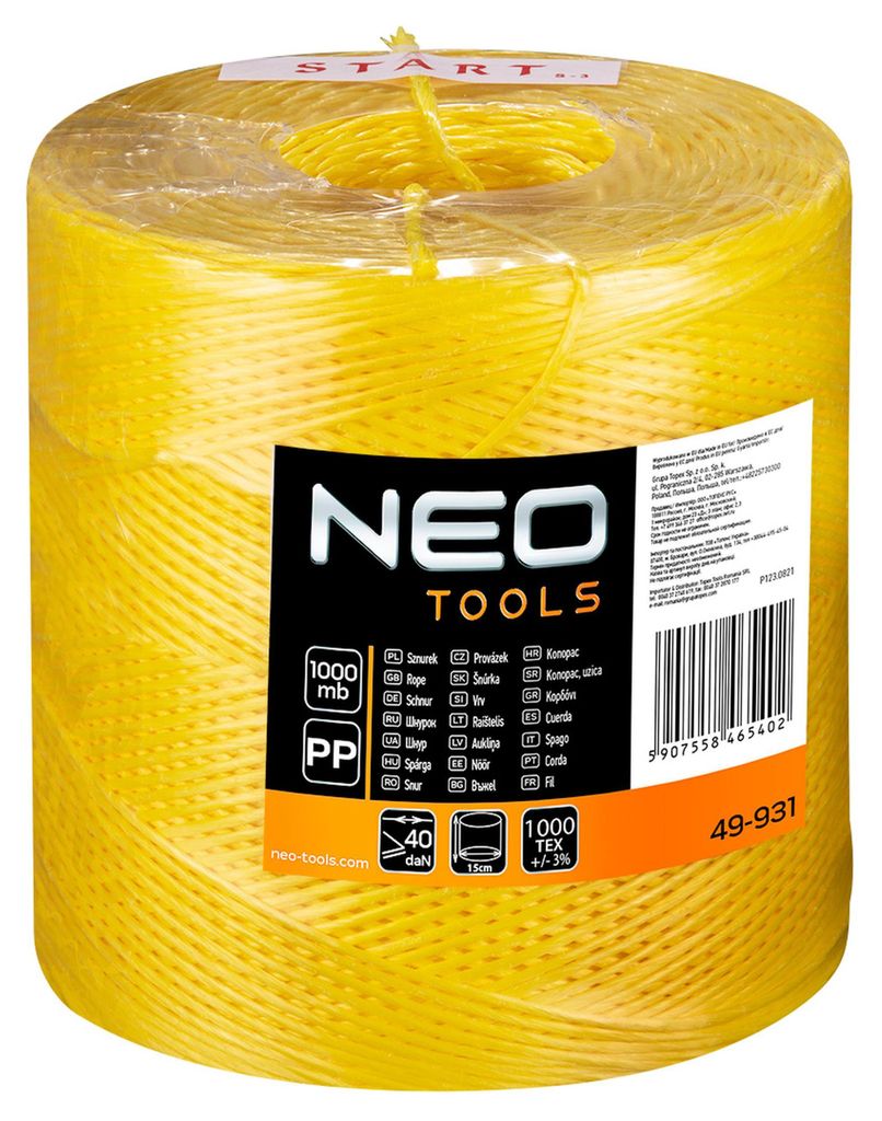 NEO TOOLS Sznurek polipropylenowy 1000 m Zdjęcie produktu 
