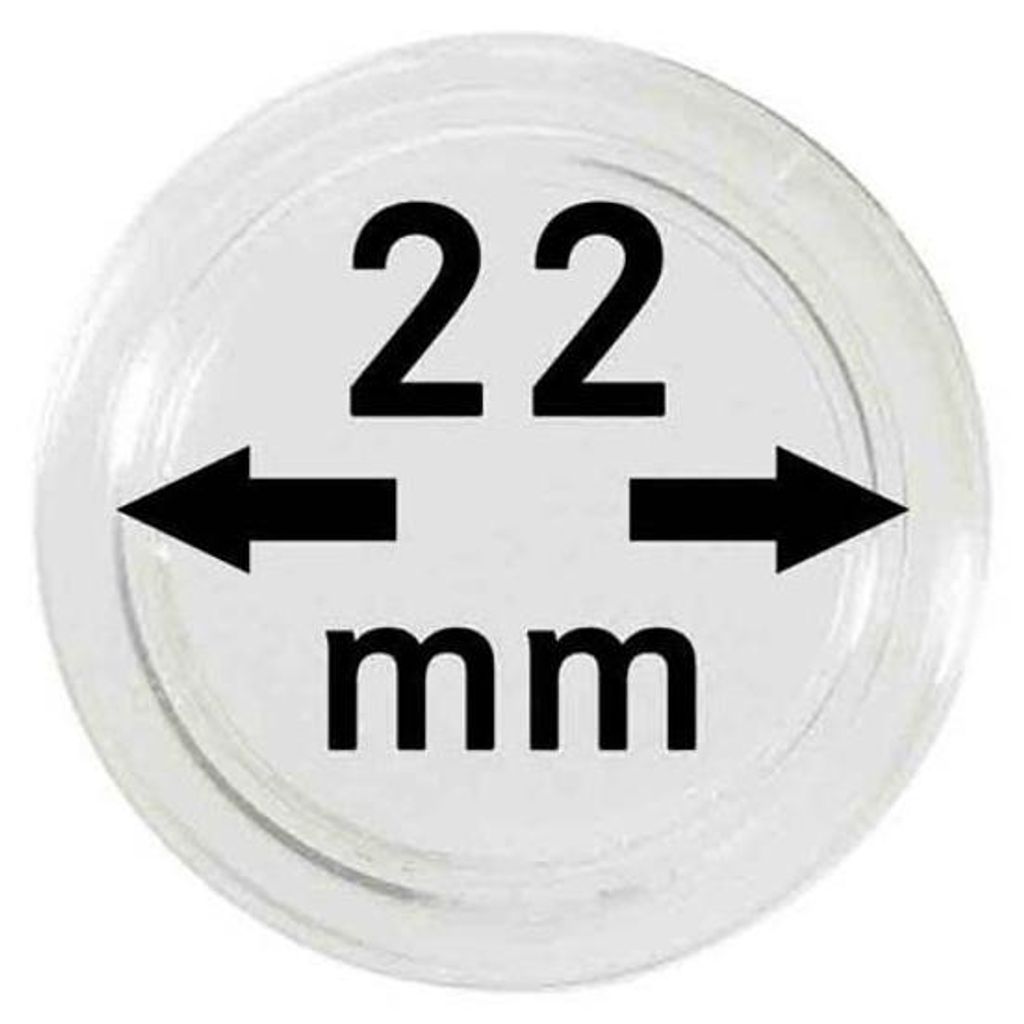 Lindner 2250022P Münzkapseln 22 mm-10er Pack Produktbild 