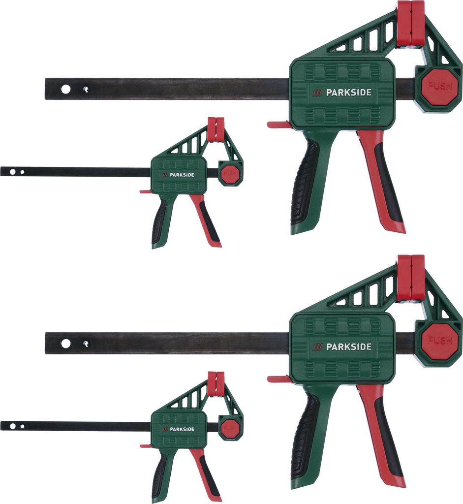 PARKSIDE® Schnellspannzwingen (4er Set - Größe M/S) Produktbild 