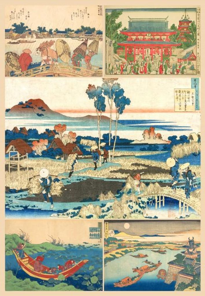 Grafika Puzzle The Prints of Hokusai - 1000 Teile Kunst Puzzle