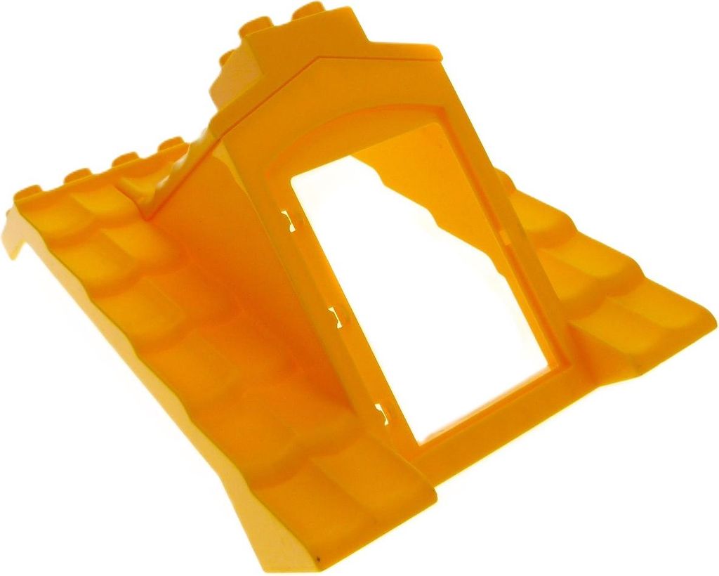 1x Lego Duplo Dach groß 8x8x8 orange Tür Öffnung 1x4x4 Haus Produktbild 