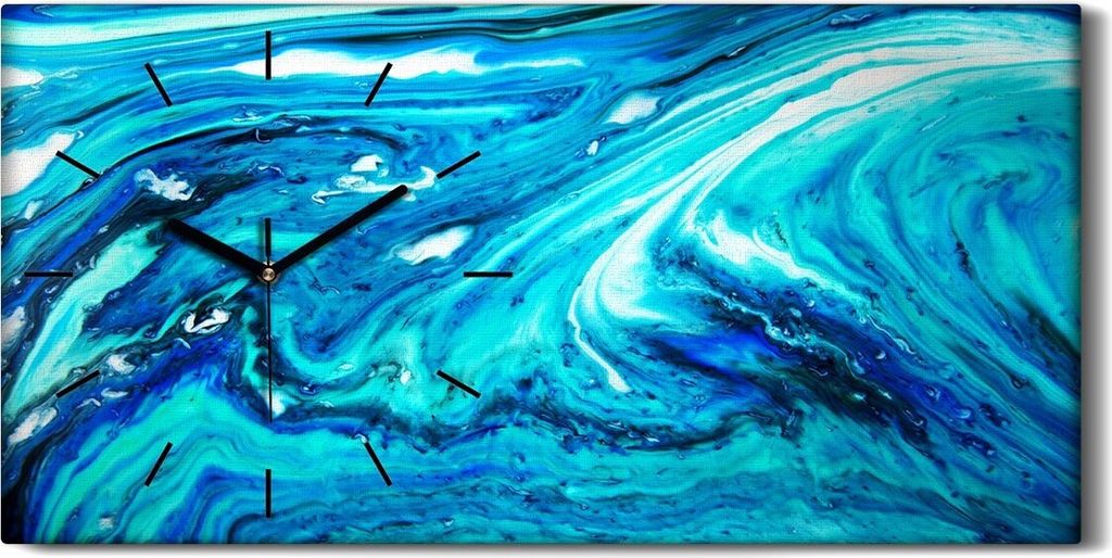 Wandbild Leinwand Bilder Wanduhr Geräuschlos 60x30 Malerei Produktbild 