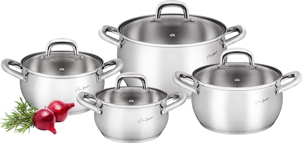 Lamart LT1111 Set de casseroles, 8 pièces, acier Image du produit 