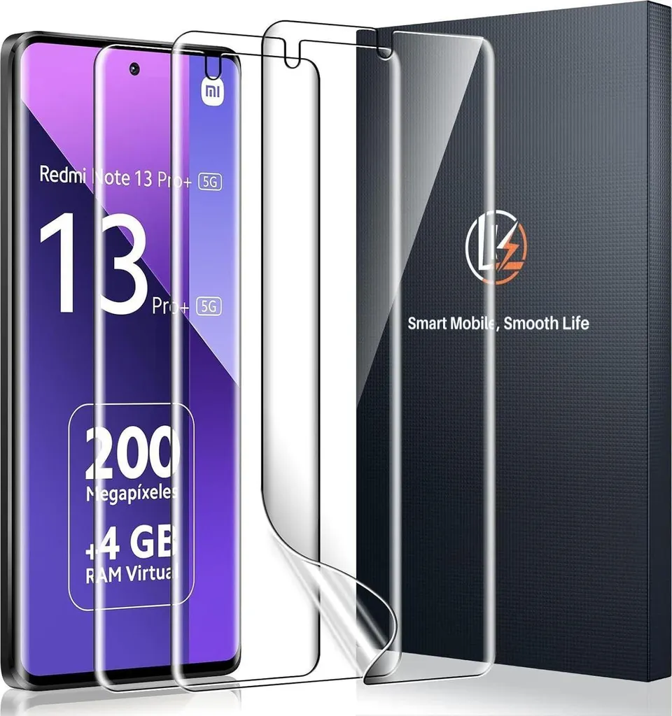 Protection d'écran LK pour Redmi Note 13 Pro Plus - Pack de 3 Films 3D
