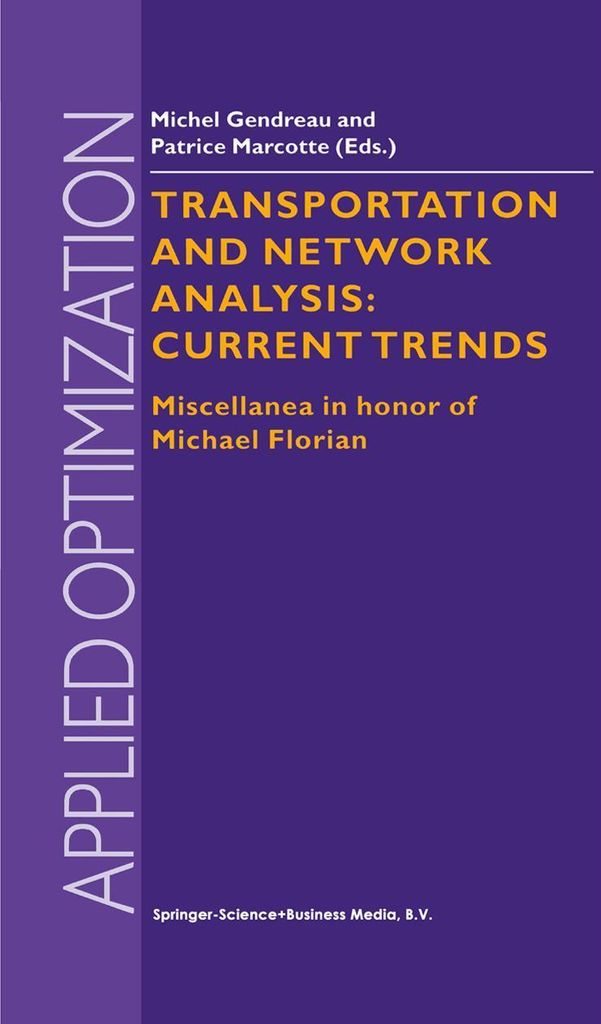 Transportation and Network Analysis: Current Trends