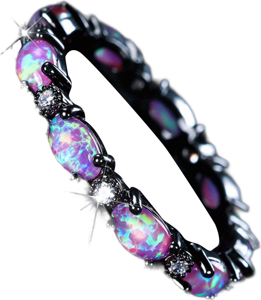 Frauen Ring Oval Strass Retro Luxus Poliert Galvani Edelstahl Kupfer Geburtstag Geschenk Pendeln Knuckle Ring Finger Schmuck
