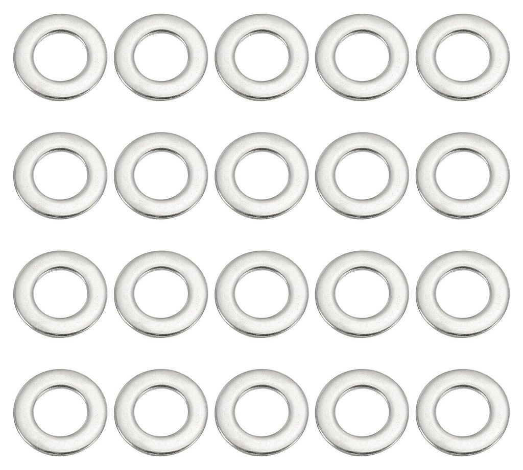 Packung mit 20 Ringen, Edelstahl 316, 3/4" Innendurchmesser x 1 1/3" Außendurchmesser x 0,12" Dicke, Unterlegscheiben für Schrauben und Bolzen.