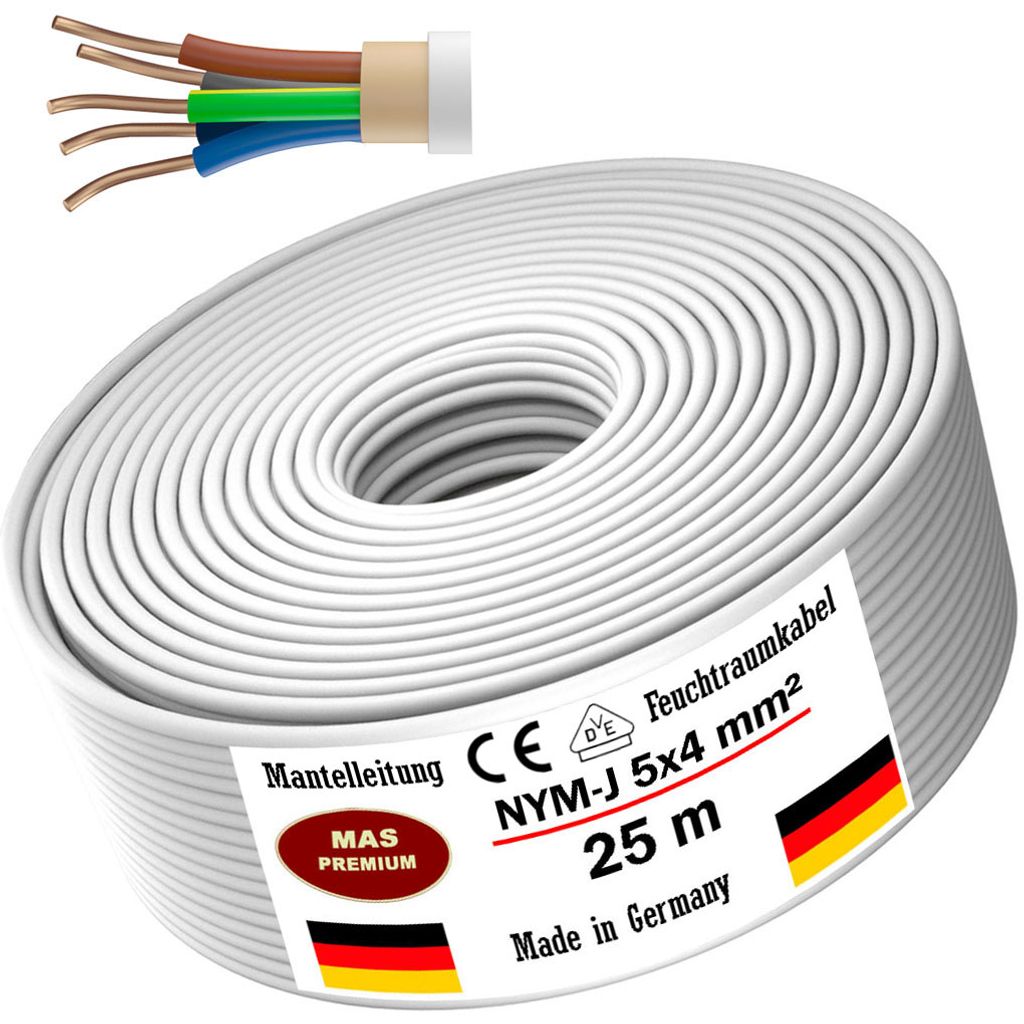 3x2,5mm² NYM-J Mantelleitung Stromkabel PVC Radio Kölsch Hamburg 3x2,5mm² NYM-J Mantelleitung Stromkabel PVC Radio Kölsch Hamburg