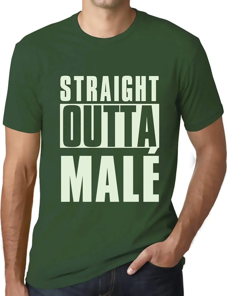 Herren Grafik T-Shirt Direkt aus Malé – Straight Outta Malé – Öko-Verantwortlich Vintage Jahrgang Kurzarm Lustige Druck Geburtstag Geschenk ...