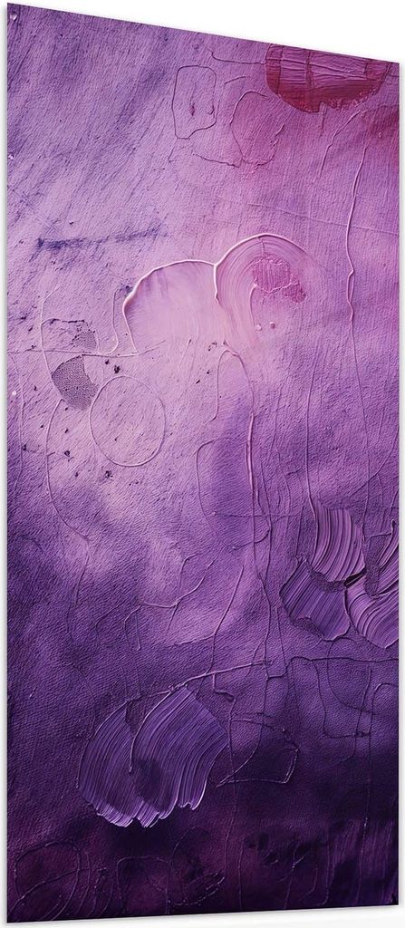Glasbild 30x60cm in XXL für Wohnzimmer, Schlafzimmer Motiv Textur Mischung Lila