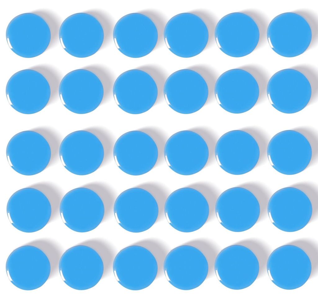 30 Magnete für Magnettafeln und Whiteboards, starke Kühlschrankmagnete, dekorative kleine runde Magnete, farbenfrohe Klebemagnete für Whiteboard...