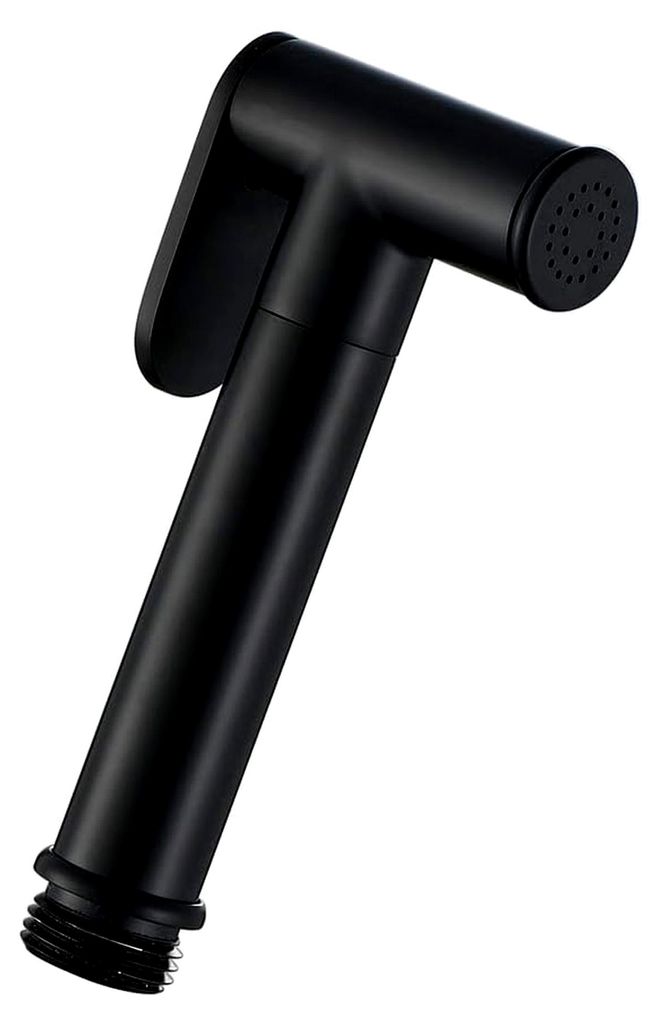 Tragbarer Bidet-Sprühkopf aus Messing, tragbarer Toiletten-Bidet-Duschkopf, schwarzer Badezimmer-Dusche-Bidet-Hahn for die Toilettenreinigung, Kö...