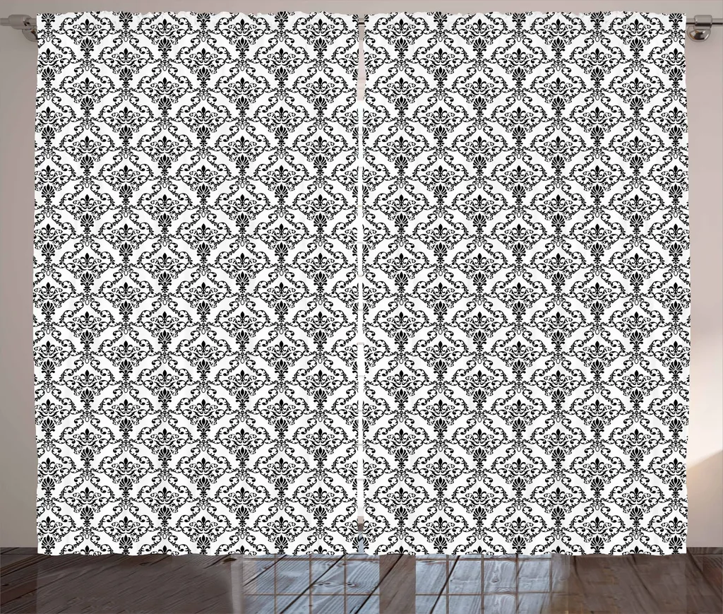 Tenda Rustica ABAKUHAUS Fogliame 280x175cm - Design Bianco Nero