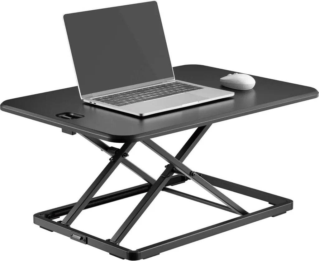 Support de bureau réglable en hauteur assis-debout à plateau compact