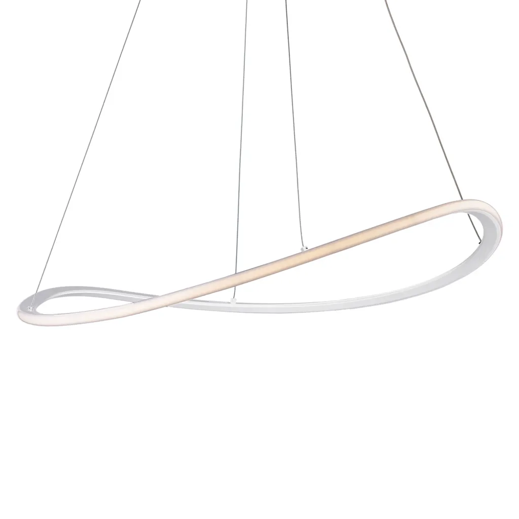 Luminaire Suspension LED CCT Variable avec Télécommande, Blanc 70cm