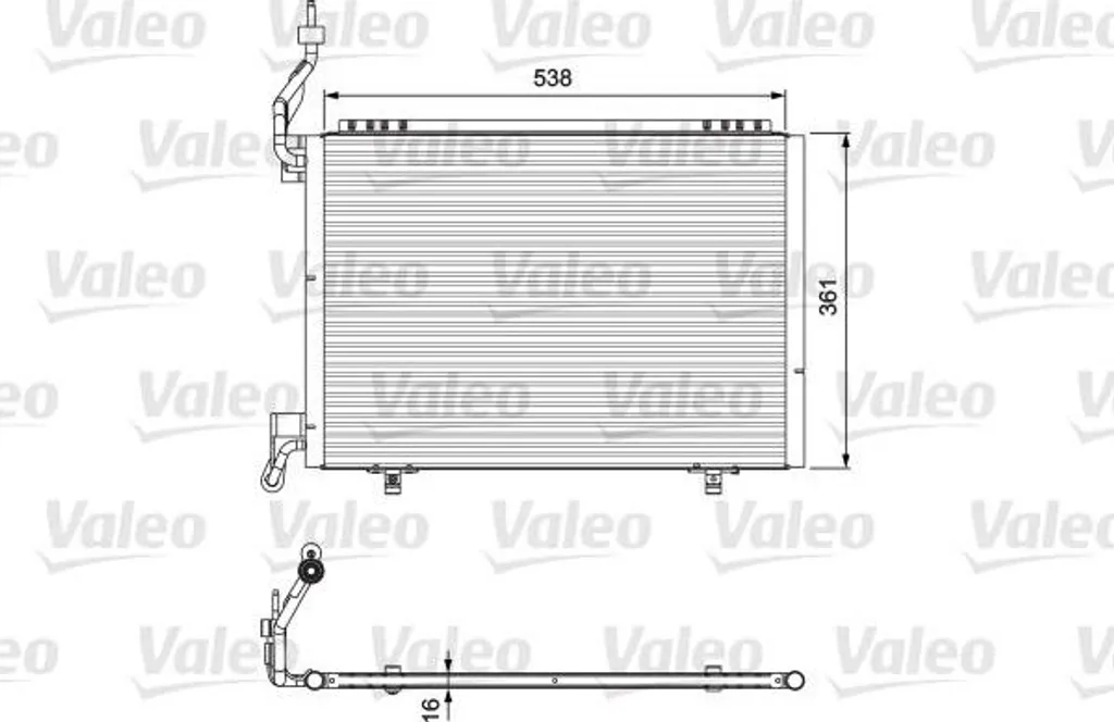 Condensateur climatisation voiture VALEO 814074 compatible Ford Fiesta