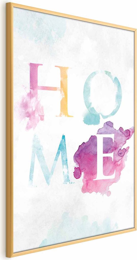 Posterpapier Poster - Rainbow Home 60x90 cm Text m-A-0751-ao-a