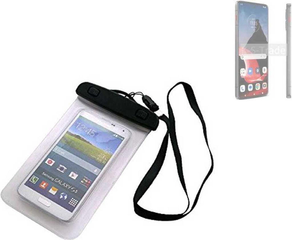 K-S-Trade Schutz Hülle Handy Hülle Kompatibel mit Motorola ThinkPhone Beach Bag wasserdicht 16cm x 10cm Schutzhülle Staub Sand Flachwasser Beachbag