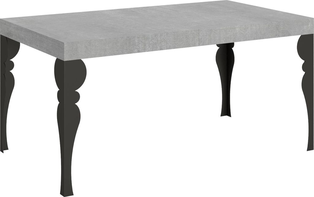 ITAMOBY - Ausziehtisch 160/264x90 cm Paxon Zement Tischbeine Anthrazit
