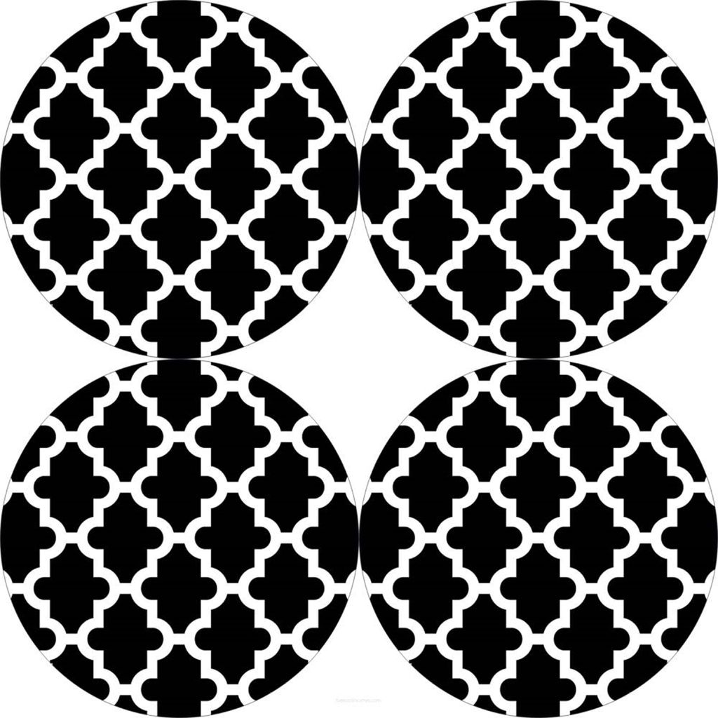 Arco Design Tischuntersetzer 4D mit Muster 4er Set Hochwertiger Filz Marokko Night