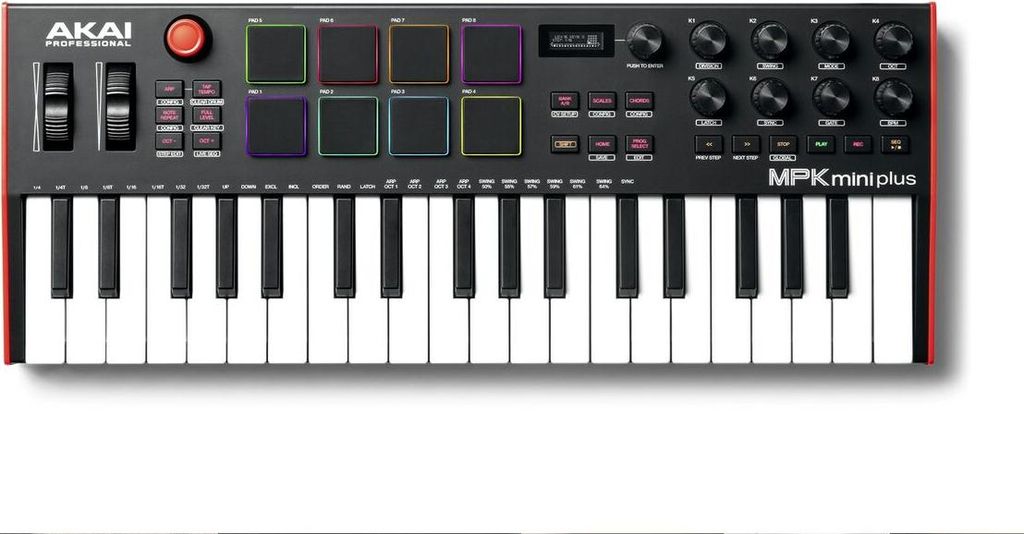 Akai MPK Mini Plus, 37 Schlüssel, Tasten, Drehregler, Produktbild 