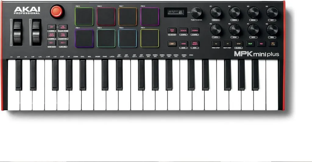 Clavier de Commande MIDI USB Akai MPK Mini Plus avec Séquenceur Intégré - 12