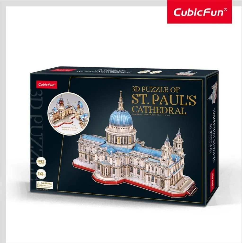 CubicFun Puzzle 3D Cathédrale Saint-Paul de Londres MC115h 643 Pièces