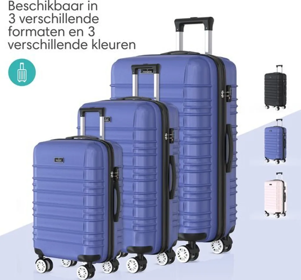 Set de 2 Valises à Roulettes Voyagoux AVALON Bleu pour Tout Voyage - 11