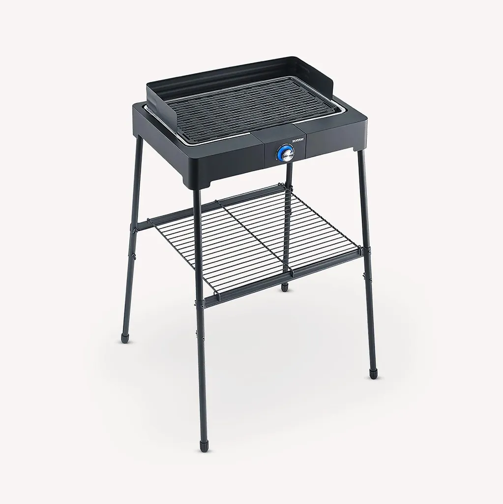 Barbecue Électrique de Table ou sur Pieds Severin Noir 2200W Polyvalent