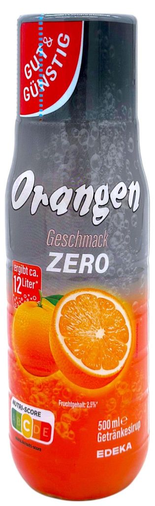 Gut & Günstig Sirup Orange Zero 500 ml Produktbild 