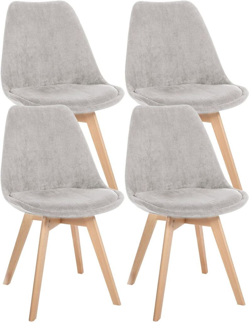 4er Set Stuhl Linares Cord beige