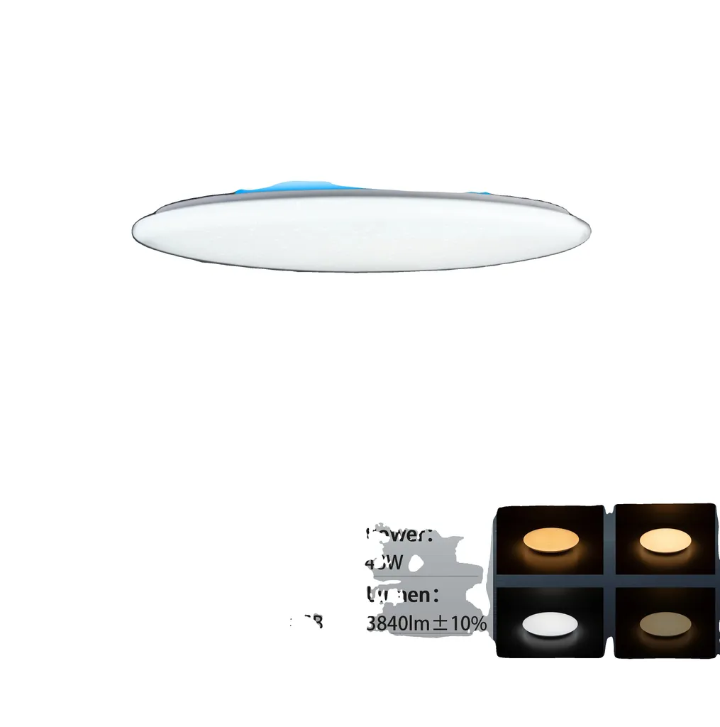 Plafonnier LED moderne 48W son Bluetooth et contrôle vocal intelligent