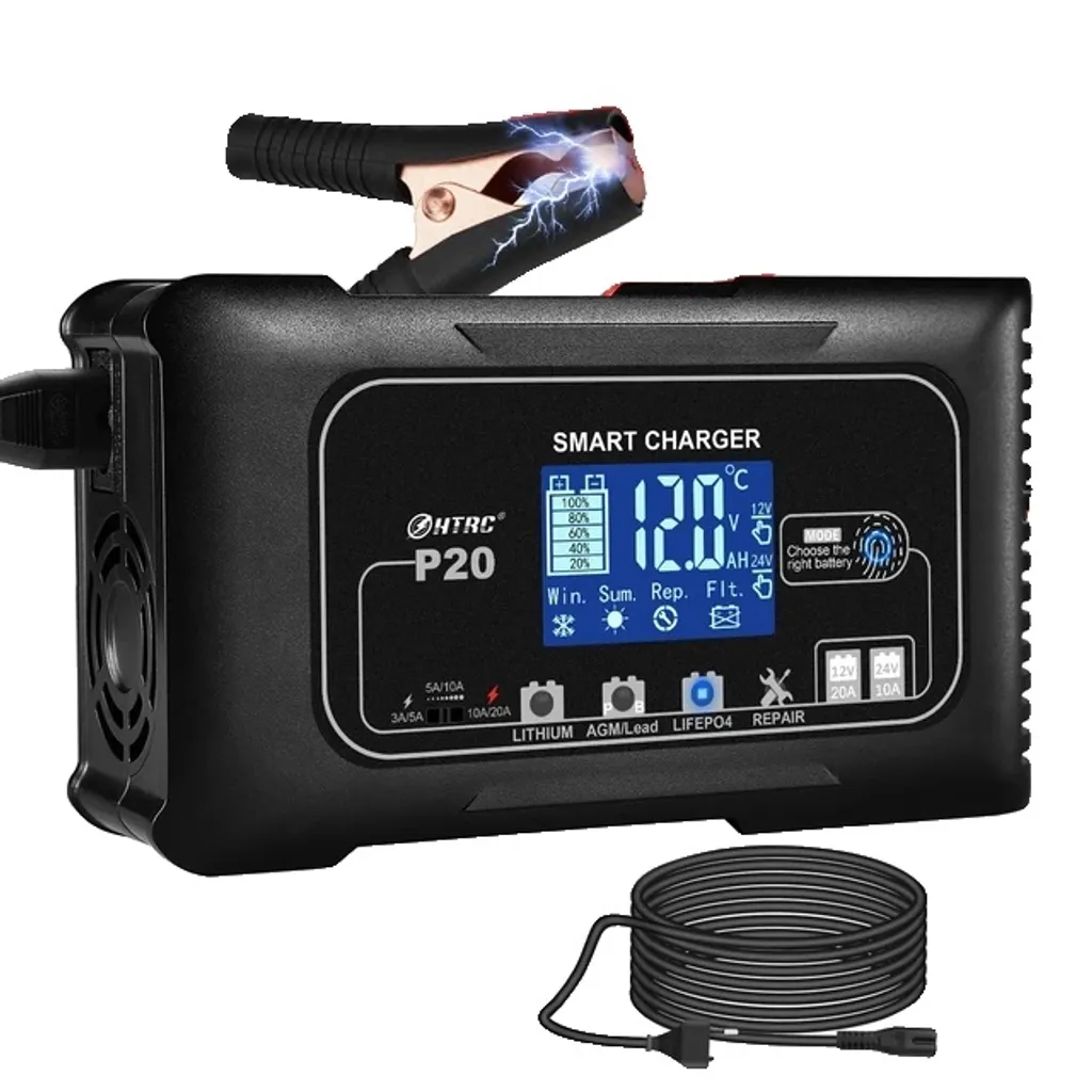 Chargeur de batterie 20A pour entretien hivernal et recharge Lithium Pro