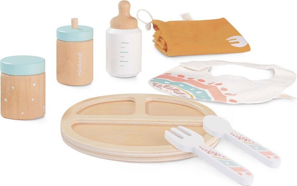 Ensemble Miniland « Repas » en bois multicolore  Image du produit 